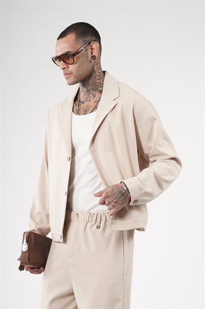 Oversize Kalıp Kumaş Blazer Alt Üst Takım
