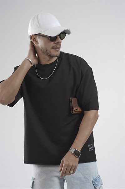 Oversize Kalıp Likralı Basic Tişört