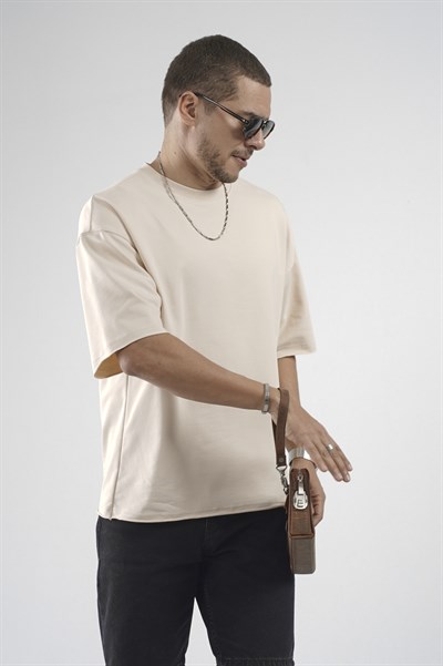 Oversize Kalıp Likralı Basic Tişört