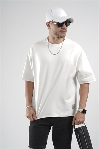 Oversize Kalıp Likralı Basic Tişört