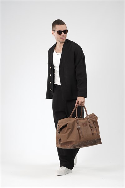 Oversize Kalıp Müslin Erkek Kimono Takım