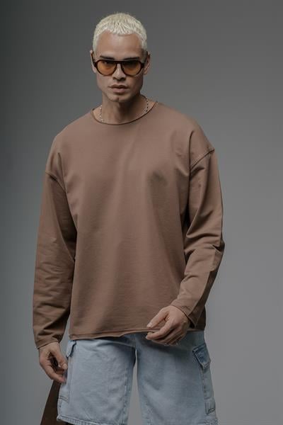 Oversize Kalıp Pablo Escobar Baskılı Pis Yaka Sweatshirt