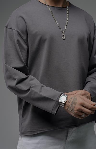 Oversize Kalıp Pablo Escobar Baskılı Pis Yaka Sweatshirt