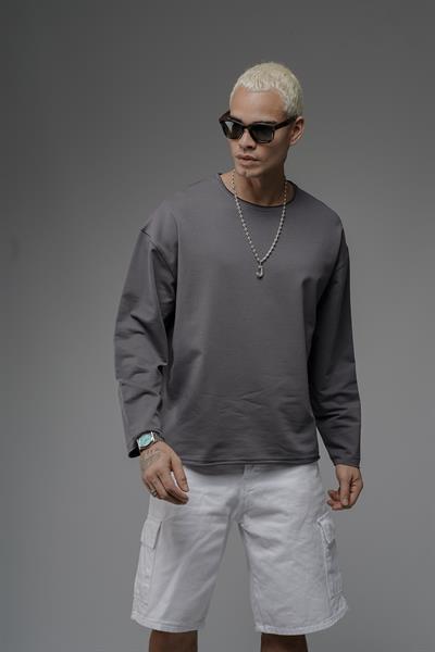 Oversize Kalıp Pablo Escobar Baskılı Pis Yaka Sweatshirt