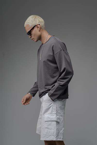 Oversize Kalıp Pablo Escobar Baskılı Pis Yaka Sweatshirt