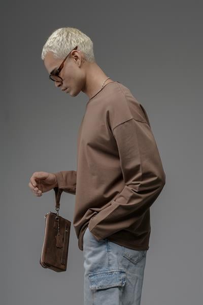 Oversize Kalıp Pablo Escobar Baskılı Pis Yaka Sweatshirt