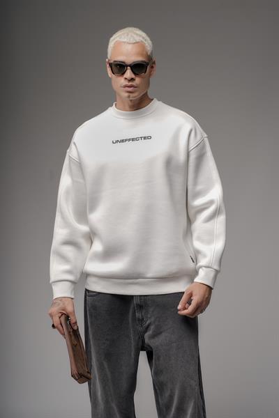 Oversize Kalıp UNEFFECTED Baskılı Sweatshirt