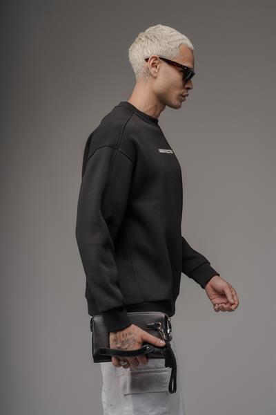 Oversize Kalıp UNEFFECTED Baskılı Sweatshirt