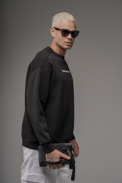 Oversize Kalıp UNEFFECTED Baskılı Sweatshirt
