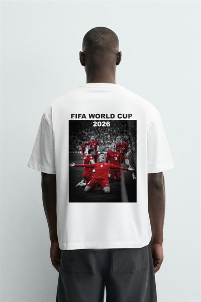 Oversize Kalıp Unisex 2026 Word Cup Bizim Çocuklar Baskılı Tişört