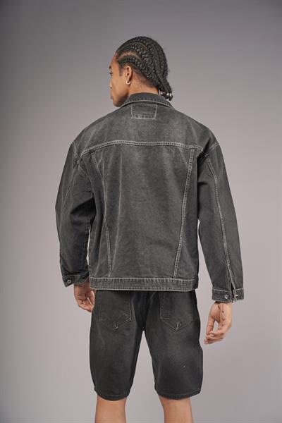 Oversize Kalıp Unisex Kot Ceket