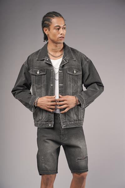 Oversize Kalıp Unisex Kot Ceket