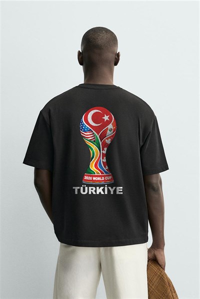 Oversize Kalıp Unisex Word Cup 2026 Türkiye Baskılı Tişört