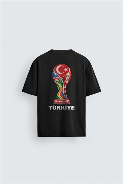 Oversize Kalıp Unisex Word Cup 2026 Türkiye Baskılı Tişört
