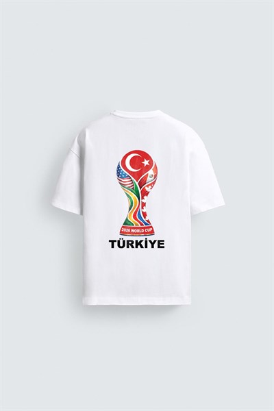 Oversize Kalıp Unisex Word Cup 2026 Türkiye Baskılı Tişört