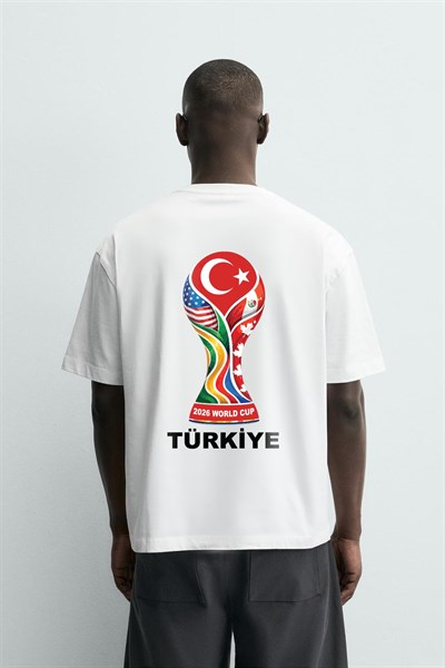 Oversize Kalıp Unisex Word Cup 2026 Türkiye Baskılı Tişört