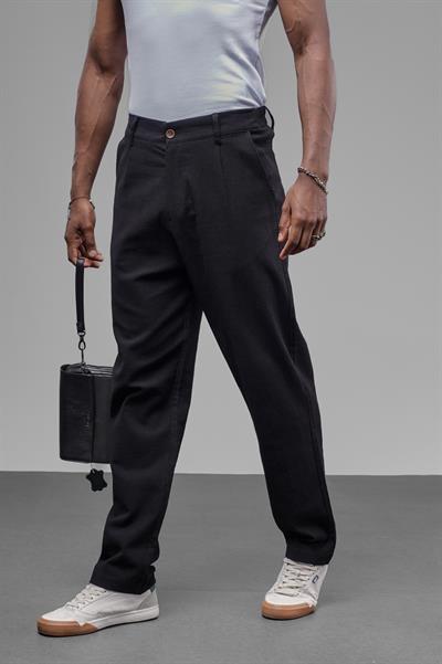 Pileli Baggy Kalıp Pantolon