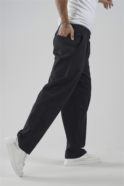 Pileli Boyfrıend Kalıp Erkek Pantolon