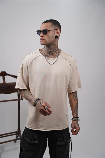 Pis Yaka Oversize Kalıp Reglan Kol Erkek Tişört