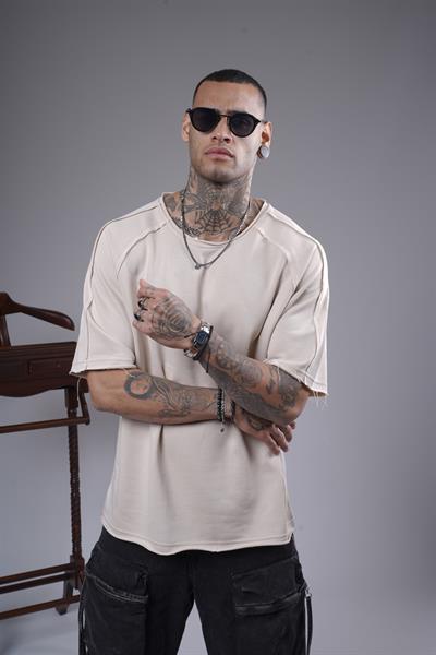 Pis Yaka Oversize Kalıp Reglan Kol Erkek Tişört