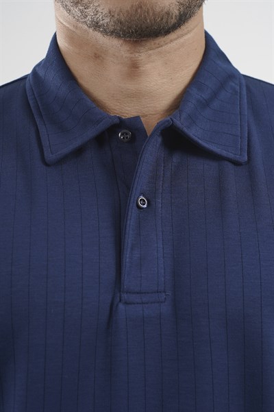 Polo Yaka Çizgi Detaylı Regular Kalıp Erkek Tişört