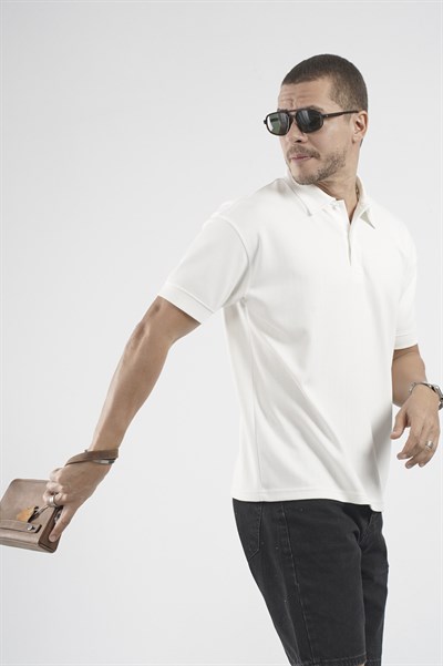 Polo Yaka Çizgi Detaylı Regular Kalıp Erkek Tişört