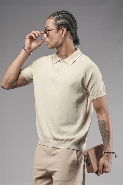 Polo Yaka Reglan Kol Erkek Triko Tişört