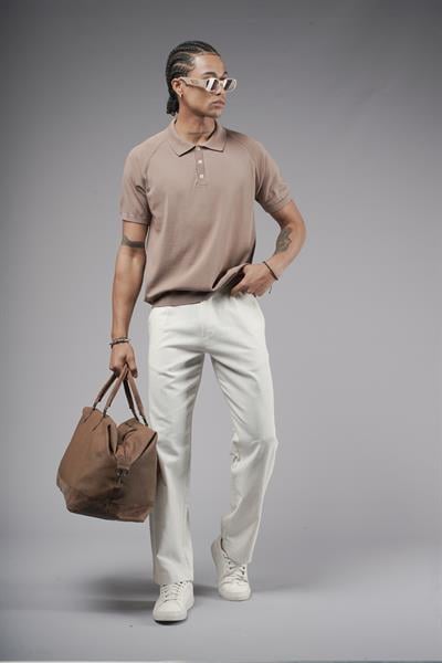 Polo Yaka Reglan Kol Erkek Triko Tişört