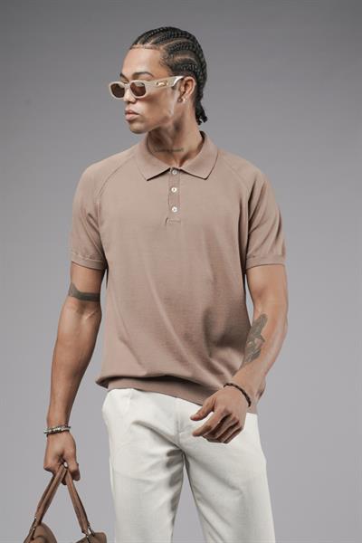 Polo Yaka Reglan Kol Erkek Triko Tişört