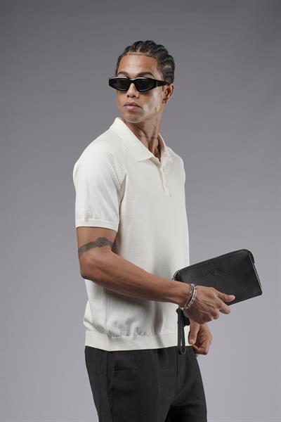 Polo Yaka Reglan Kol Erkek Triko Tişört