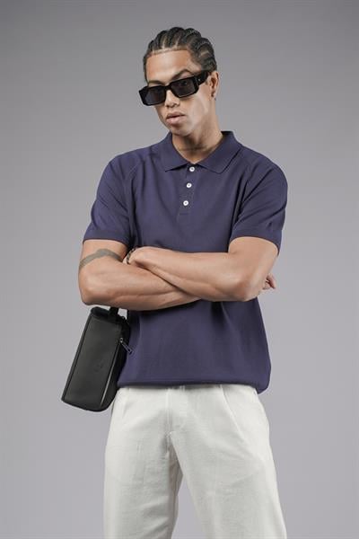 Polo Yaka Reglan Kol Erkek Triko Tişört