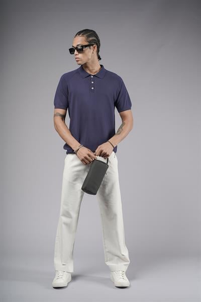 Polo Yaka Reglan Kol Erkek Triko Tişört