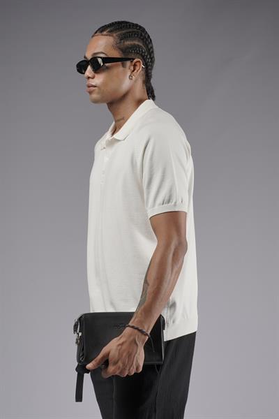 Polo Yaka Reglan Kol Erkek Triko Tişört