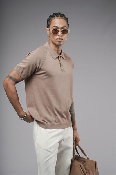 Polo Yaka Reglan Kol Erkek Triko Tişört