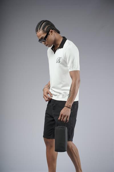 Polo Yaka Reglan Kol Regular Kalıp Triko Tişört