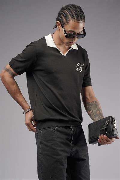 Polo Yaka Reglan Kol Regular Kalıp Triko Tişört