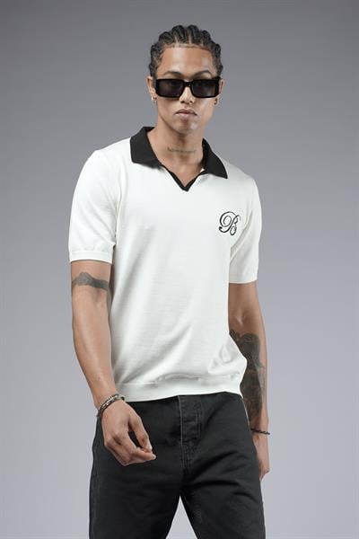 Polo Yaka Reglan Kol Regular Kalıp Triko Tişört