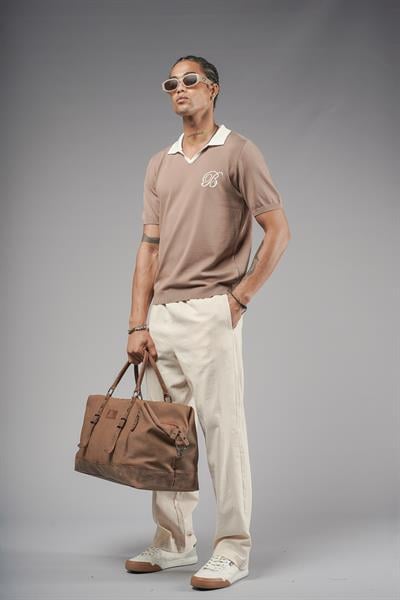 Polo Yaka Reglan Kol Regular Kalıp Triko Tişört