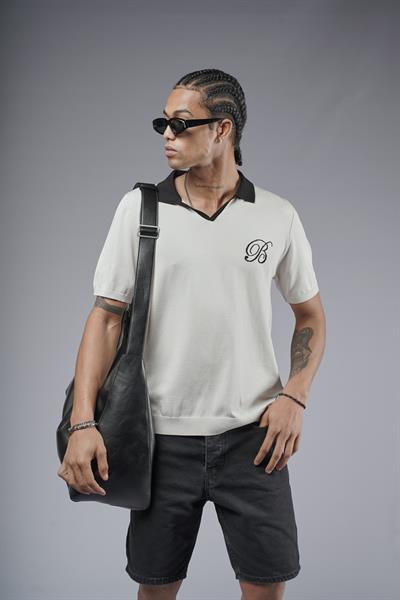 Polo Yaka Reglan Kol Regular Kalıp Triko Tişört