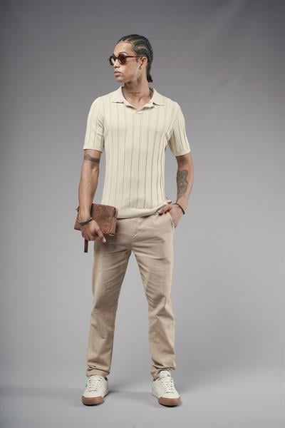 Polo Yaka Regular Kalıp Esnek Triko Tişört