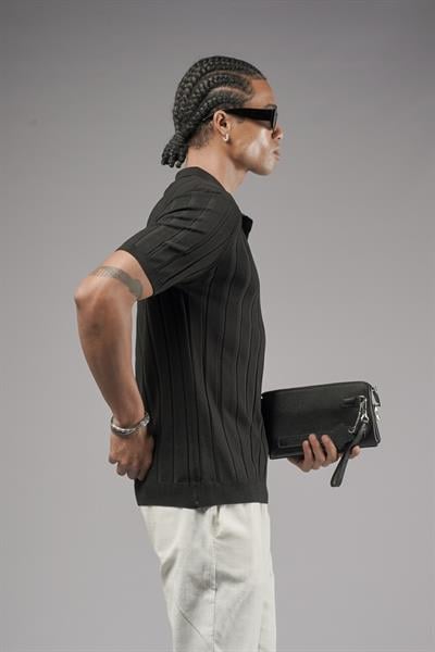 Polo Yaka Regular Kalıp Esnek Triko Tişört