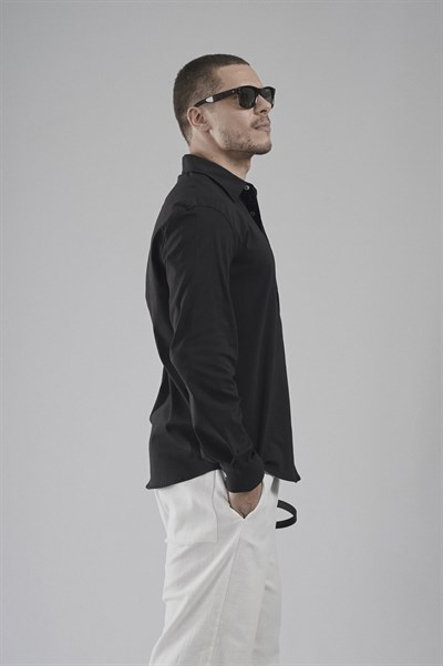 Regular Fit Kalıp Esnek %100 Pamuklu Erkek Düz Gömlek