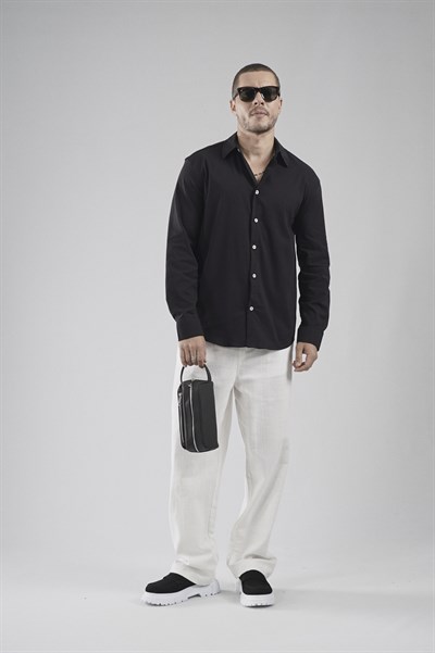 Regular Fit Kalıp Esnek %100 Pamuklu Erkek Düz Gömlek