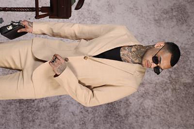 Regular Kalıp Blazer Keten Alt Üst Takım