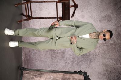 Regular Kalıp Blazer Keten Alt Üst Takım