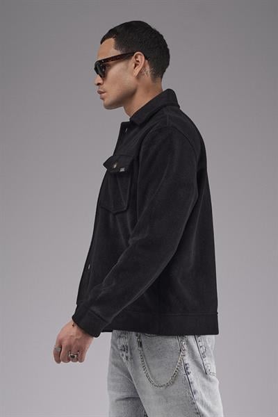 Regular Kalıp Cepli Düz Kaşe Erkek Gömlek