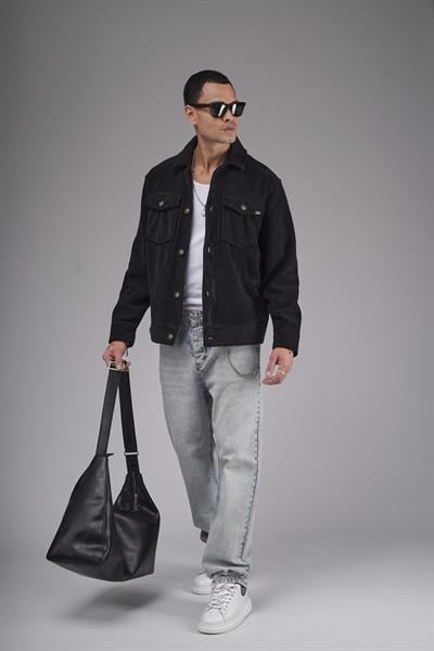 Regular Kalıp Cepli Düz Kaşe Erkek Gömlek