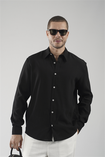 Regular Kalıp Çizgili Erkek Gömlek