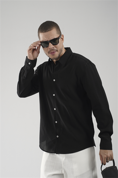 Regular Kalıp Çizgili Erkek Gömlek