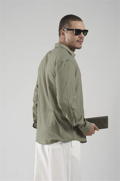 Regular Kalıp Çizgili Erkek Gömlek